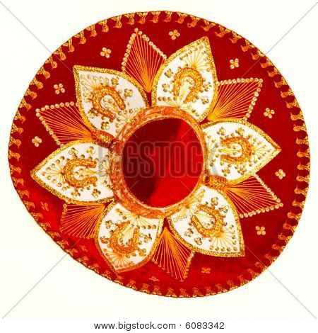 Sombrero vermelho isolado