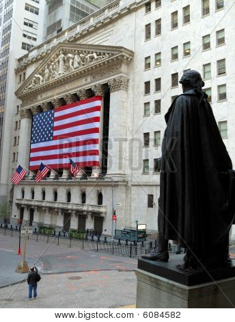 George Washington patsas näköinen New York Stock Exchange