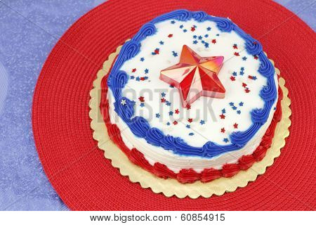 July 4th Decorated Cake