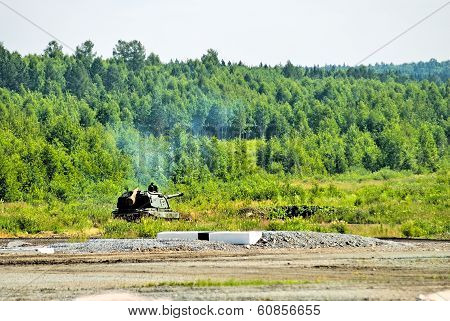 The 152 mm howitzer 2S19 Msta-S. Russia
