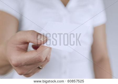 Woman Share Business Card