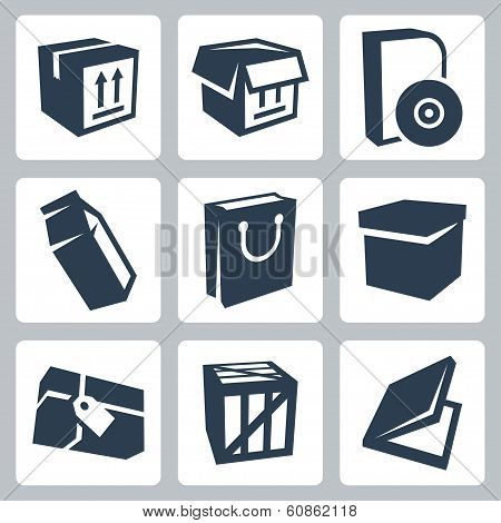 Vector Isolated Package Icons Set #1