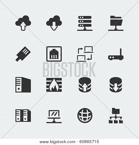 Vector Network Mini Icons Set