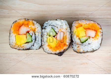 A roll of Maki Sushi