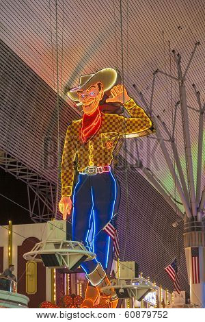 Fremont Street In Las Vegas, Nevada By Night