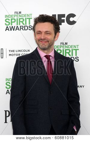 LOS ANGELES - MAR 1:  Michael Sheen at the Film Independent Spirit Awards at Tent on the Beach on March 1, 2014 in Santa Monica, CA