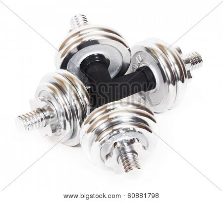 Dumbbell isolated on white background