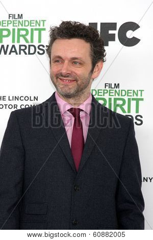 LOS ANGELES - MAR 1:  Michael Sheen at the Film Independent Spirit Awards at Tent on the Beach on March 1, 2014 in Santa Monica, CA