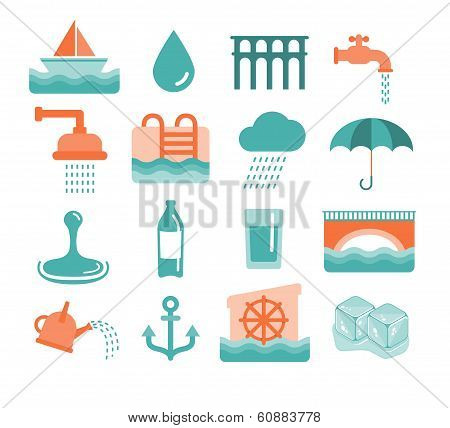 vector water icons