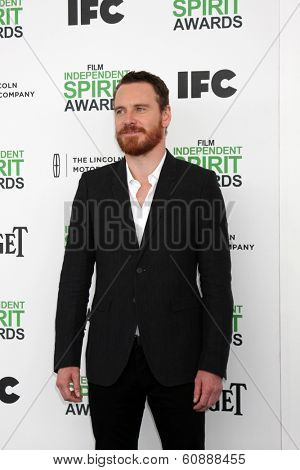 LOS ANGELES - MAR 1:  Michael Fassbender at the Film Independent Spirit Awards at Tent on the Beach on March 1, 2014 in Santa Monica, CA