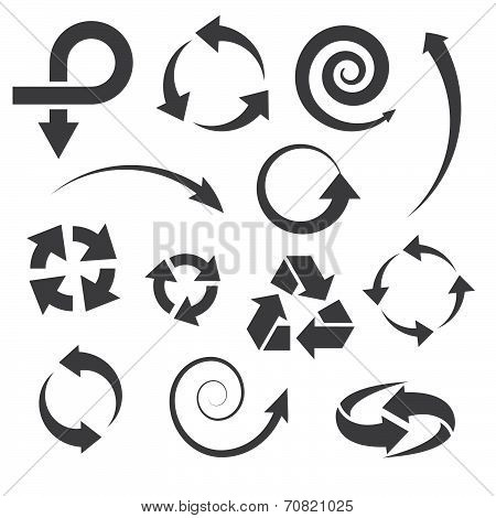 Arrow icons set collection