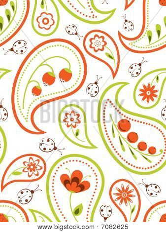 Floral Paisley senza soluzione di continuità