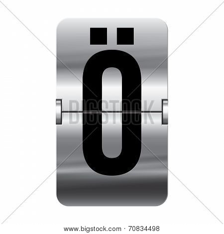 Silver Flipboard Letter - Departure Board - ö