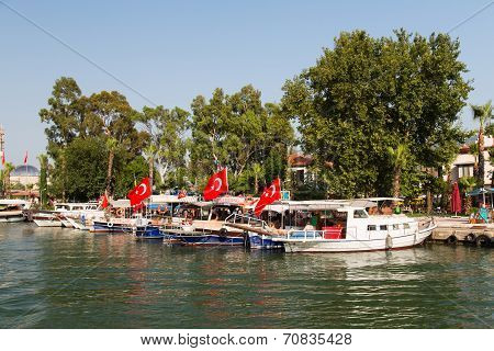 Boats In Dalyan River