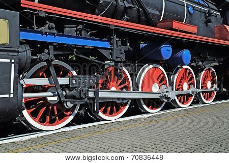 KALININGRAD, RUSSIA - August 22, 2014: Steam Locomotive Series Te 858
