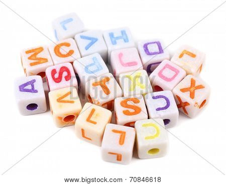 Beads for children isolated on white