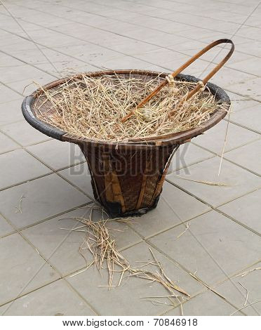 Hay In Hat On Street