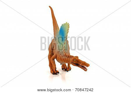 Spinosaurs Dinosarus Toy Figure Isolated On White Background