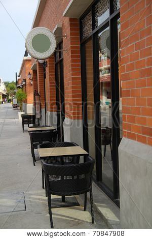 Table In Frount Of Coffee Shop