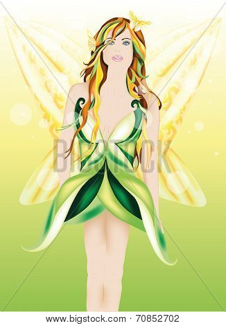 Beautiful fairy of Spring