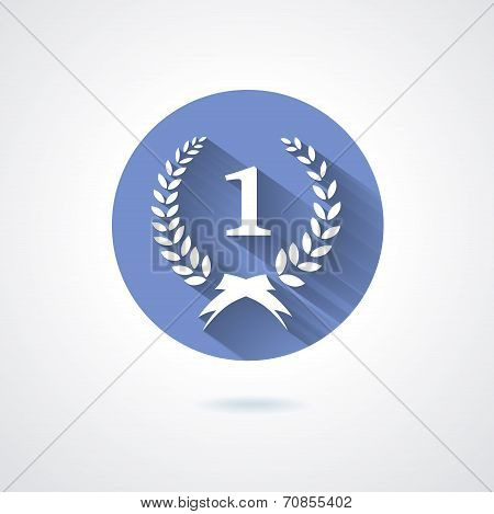 Winner icon or number 1 silhouette. ?