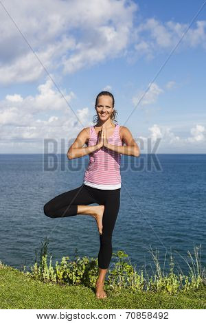 Beautiful Girl Practicing Yoga