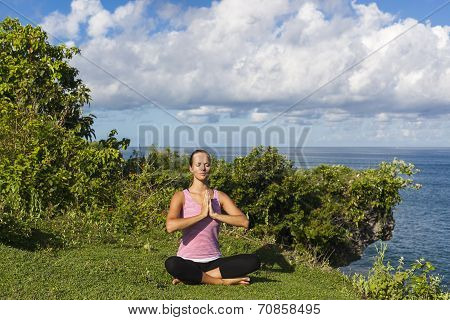 Beautiful Girl Practicing Yoga