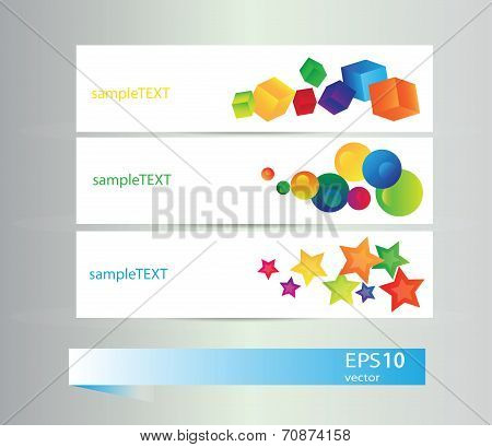 Vector set of banners
