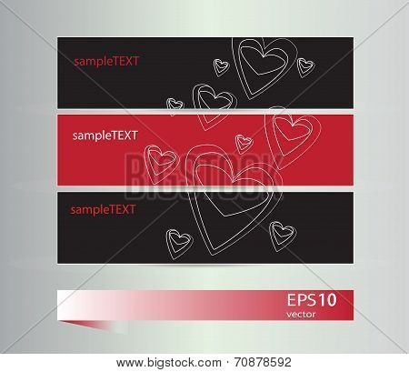 Vector set of banners