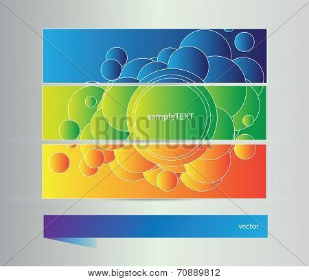 Vector set of banners