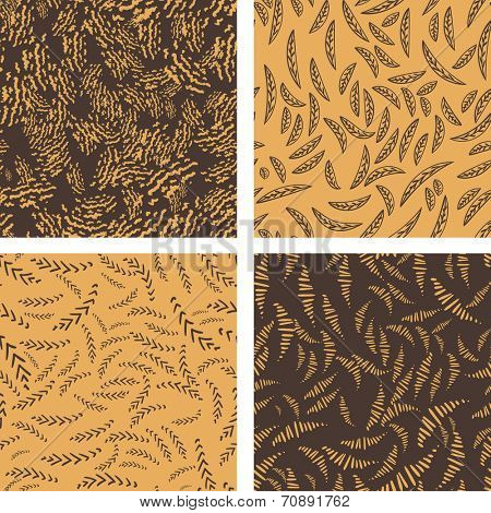 Funky 2 color seamless pattern set
