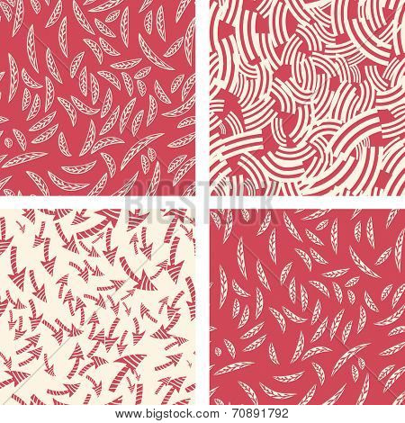 Funky 2 color seamless pattern set