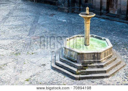 Stone Courtyard In Fountain