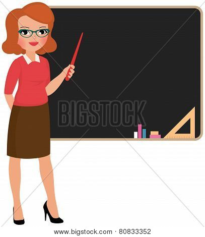 Teacher At The Blackboard
