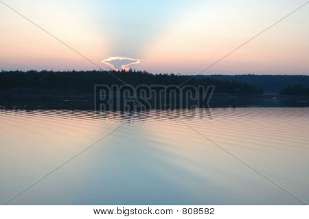 Auringonlasku, Acadia National Park