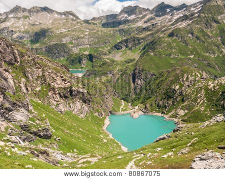 Lake Lago Di Robiei And The Dam