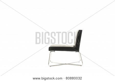 Profile Of An Elegant Modern Black Chair