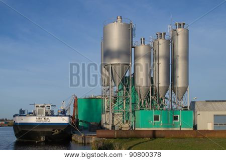 Burgum, Sumar, the Netherlands, april 27, 2015. Noppert Concrete Factory