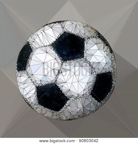 Low Poly Geometric Of Football