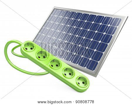 Solar Panel With Socket