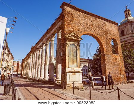 Retro Look Colonne Di San Lorenzo Milan