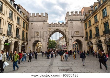 Gate Karlstor At Stachus  In Munich