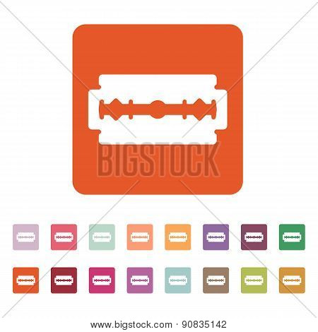 The Blade Razor Icon. Shaver Symbol. Flat