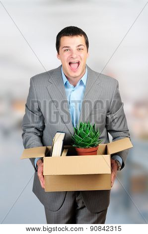 Dismissed man in the office