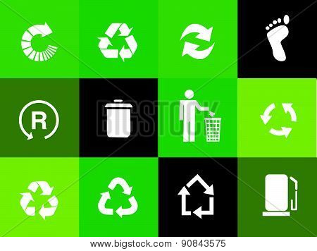 Vector recycle signs