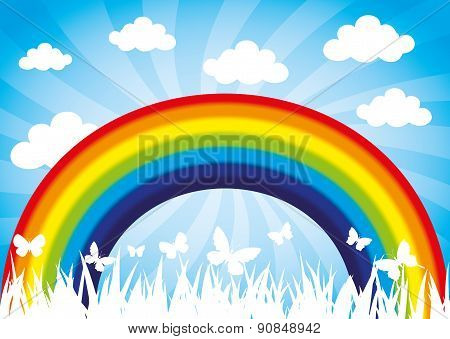 Vector illustration. Rainbow.