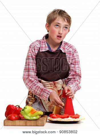 bou cooking in the kitchen
