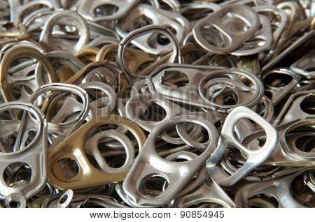 Stack Of Aluminum Ring Pulls
