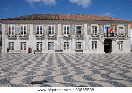 Portugal, And The City Hal Squarel Of Cascais