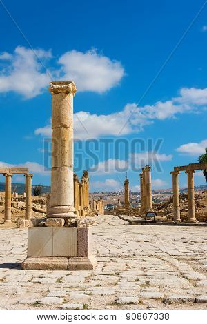 Ancient Jerash Jordan Forum Cardo